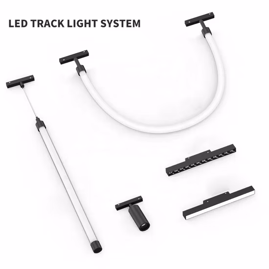 Silikon Flexible DC48V Magnetschiene LED Neon Flex Kronleuchter Pendelleuchte
