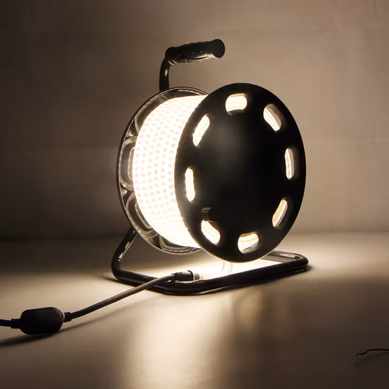 AC230V AC100V AC110V LED-Baustellenlichtleiste mit Ständer, Sicherheits-LED-Arbeitslichttrommel für Zugangslicht, Orientierungslicht